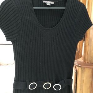 Black knit top